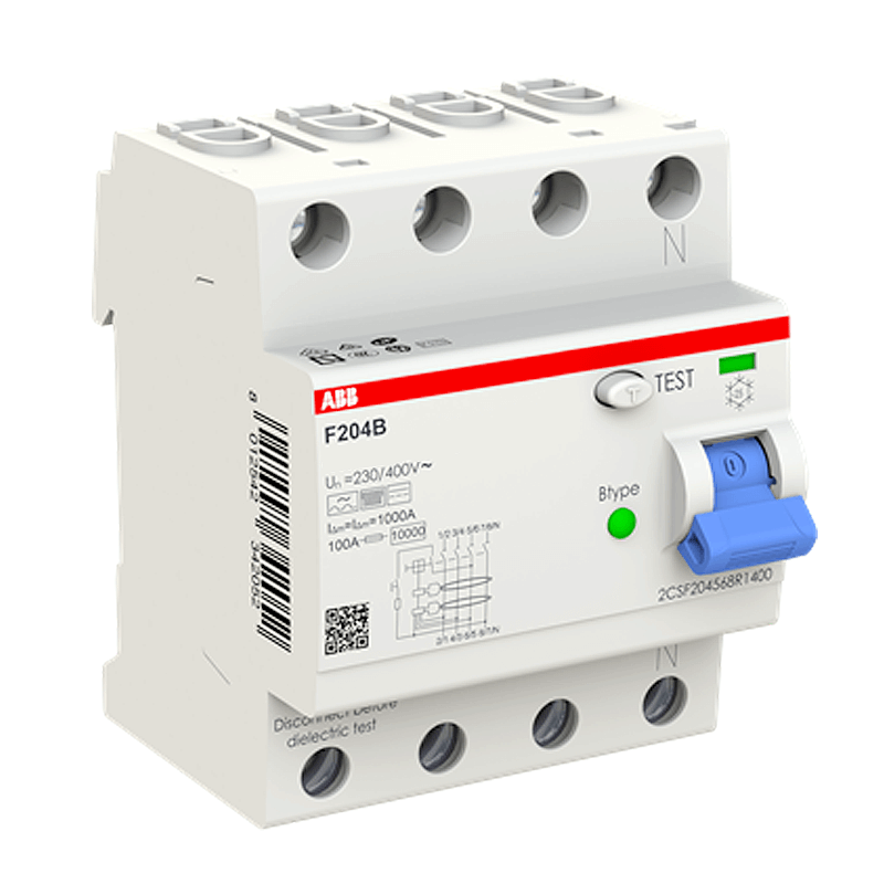 เบรคเกอร์กันไฟดูด 40 แอมป์ 4 โพล ABB RCCB F204 B-40/0.03 (Type B)_1
